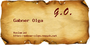 Gabner Olga névjegykártya