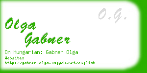 olga gabner business card